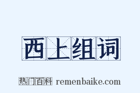 西上组词是什么意思的图片